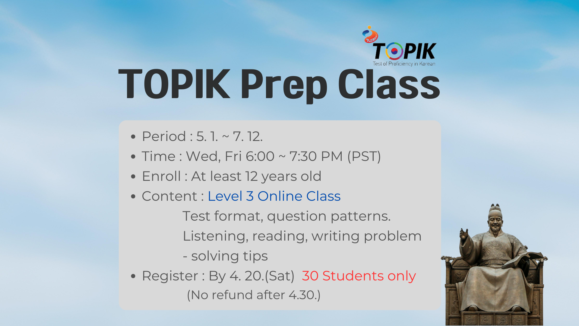 KECLA Launches TOPIK Prep Class