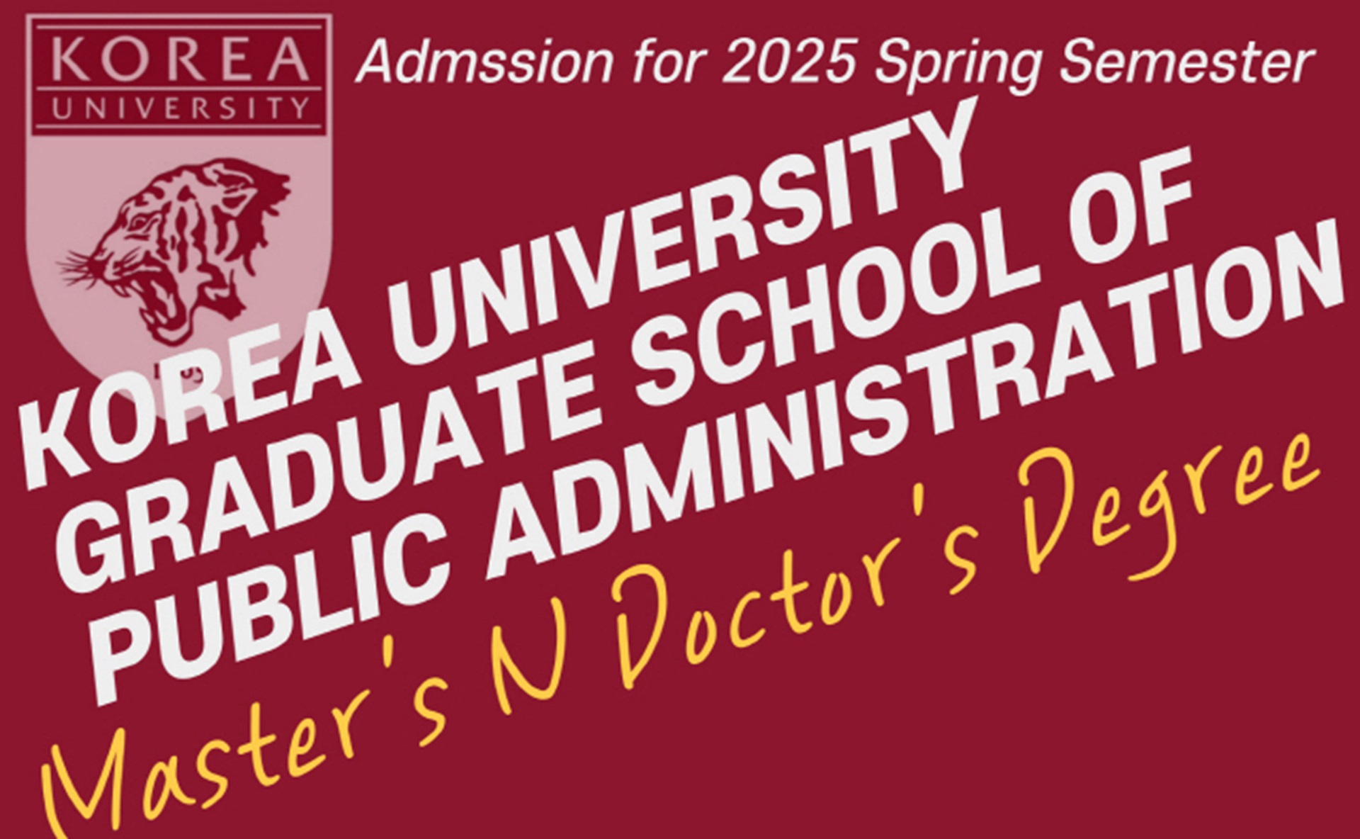 [University Information] Korea University Spring 2025 Application